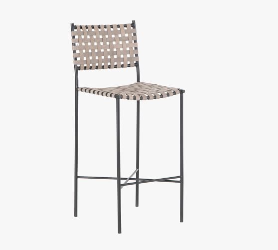 leather weave counter stool