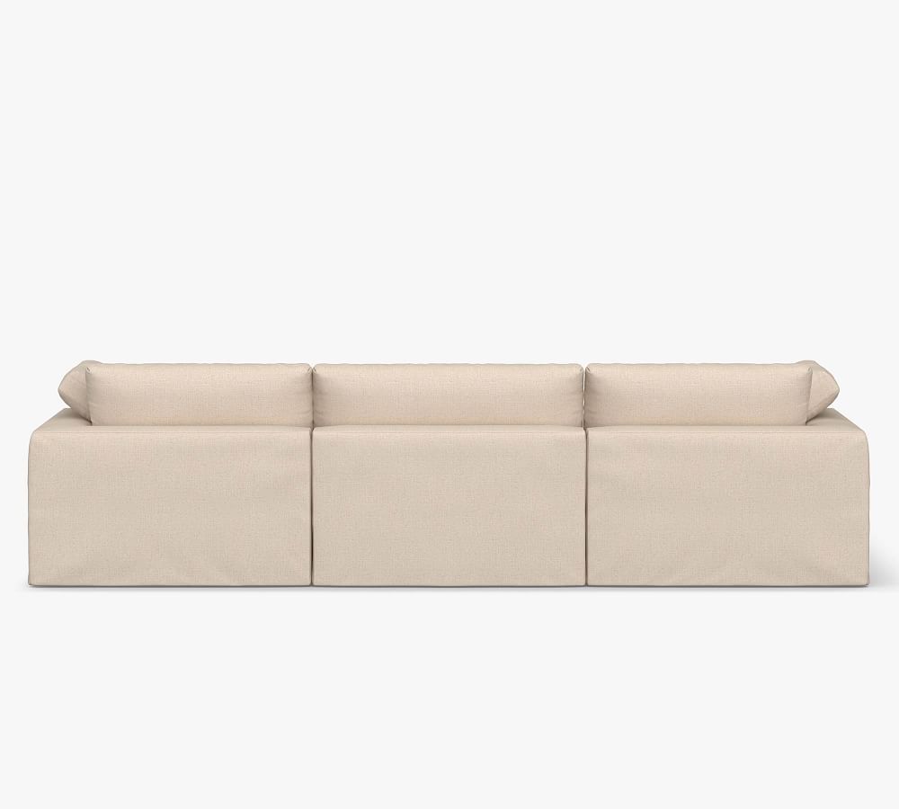 Dream Square Arm Slipcovered Modular Sofa Chaise Sectional Pottery Barn