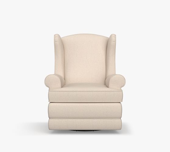 pottery barn wingback swivel glider & recliner