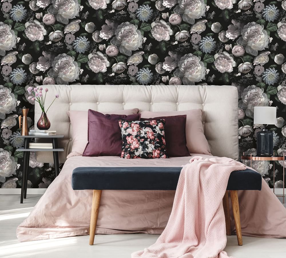 Moody Floral Removable Wallpaper | Pottery Barn