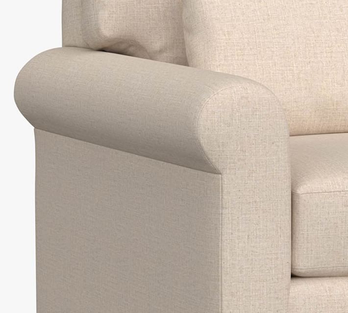 York Roll Arm Deep Upholstered Chair-And-A-Half | Pottery Barn