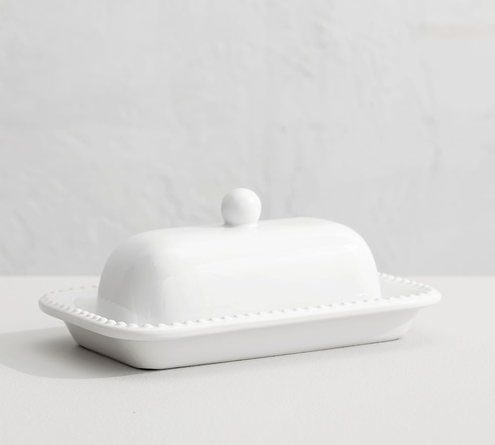 covered butter dish pottery