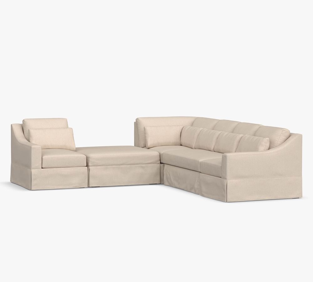 York Slope Arm Deep Seat Slipcovered Modular LSectional Pottery Barn