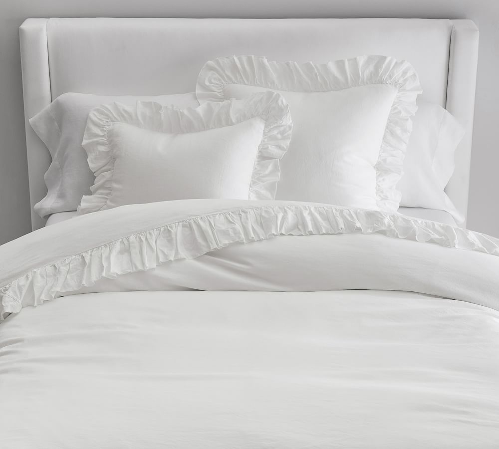 fringe ruffle duvet cover