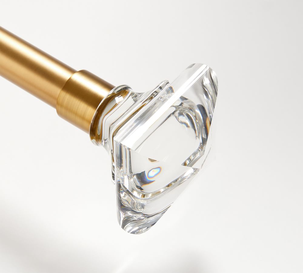 Brass Glass Square Finial Pottery Barn