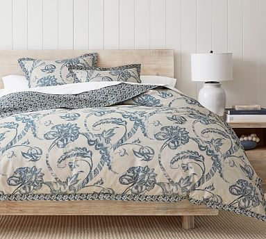 Flora Reversible Organic Cotton Duvet Cover | Pottery Barn