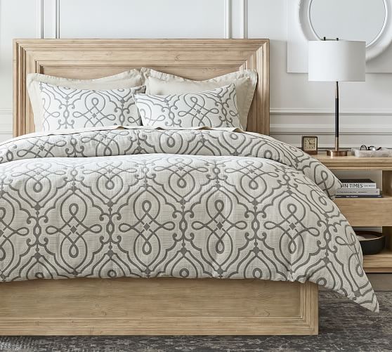 pottery barn jacquard duvet