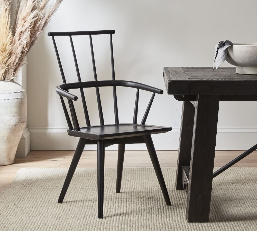 black windsor chairs pottery barn