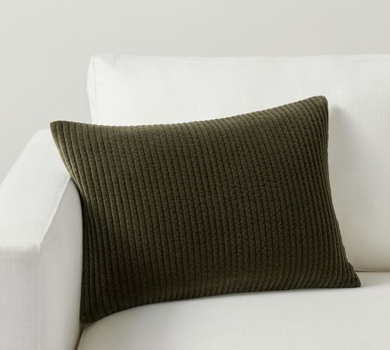 Pottery Barn Jacquard Velvet Lumbar Pillow Cover 16"X26" NWT 