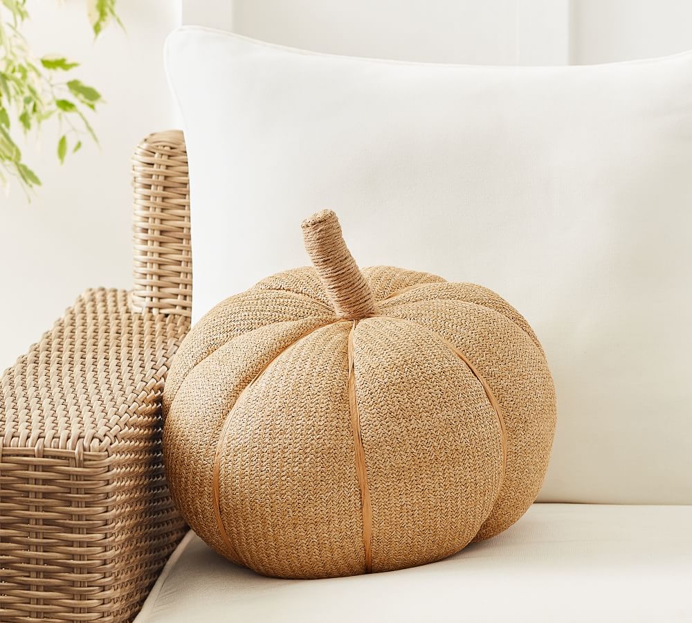 Pumpkin Shaped Indoor/Outdoor Pillow Pottery Barn