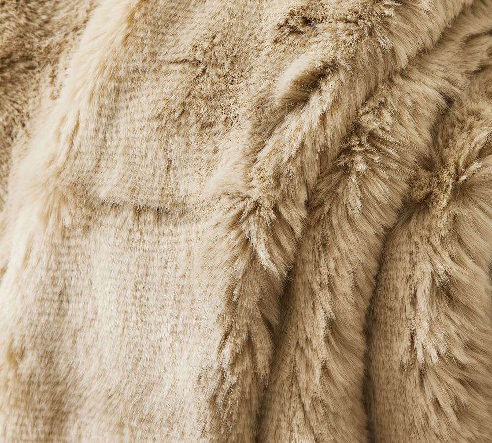 Faux Fur Alpaca Throw Blankets Pottery Barn