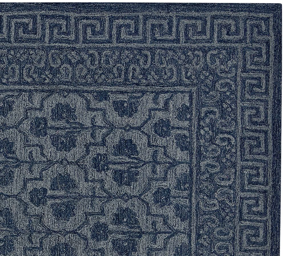 Braylin HandTufted Wool Rug Blue Pottery Barn
