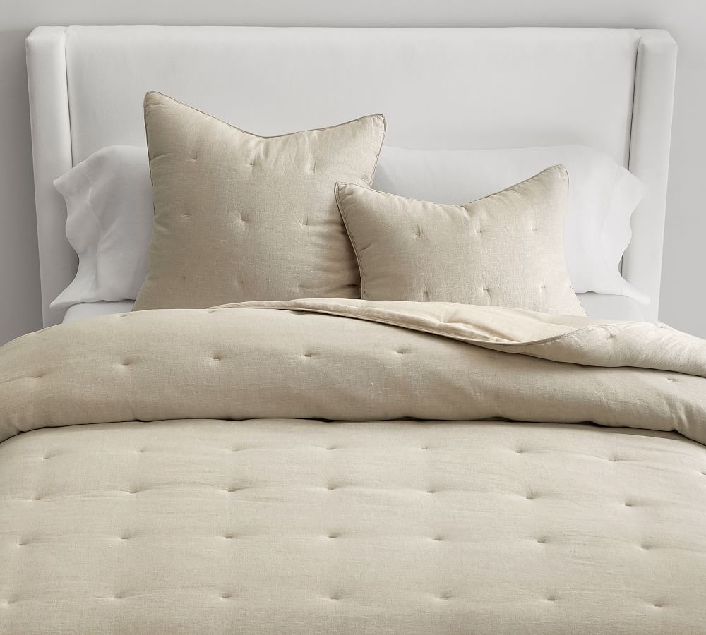 Belgian Flax Linen Comforter White Pottery Barn