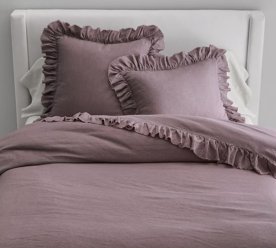 purple ruffle duvet cover