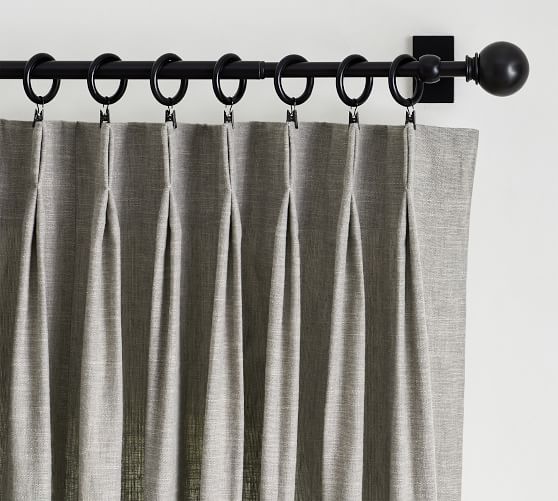 Emery Linen Pinch Pleat Curtain Pottery Barn