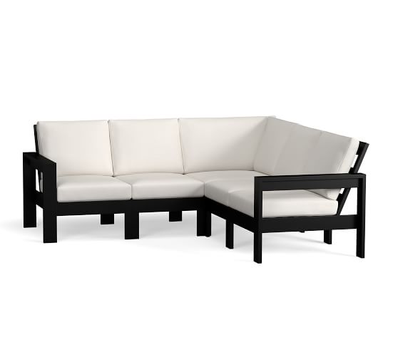 black metal patio sectional