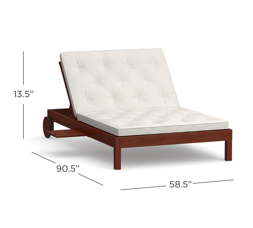 Chatham Double Outdoor Chaise Lounge, Honey Pottery Barn