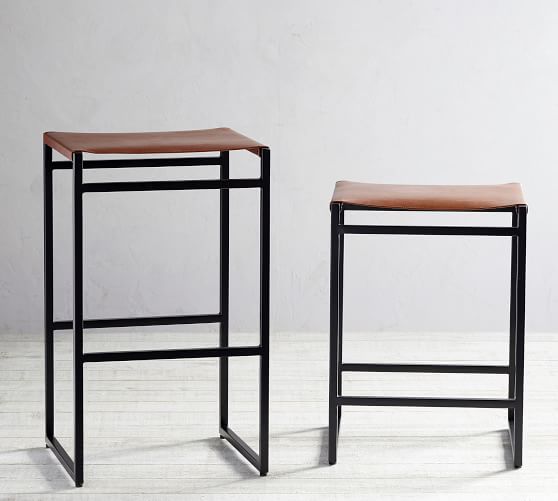 pottery barn backless bar stools