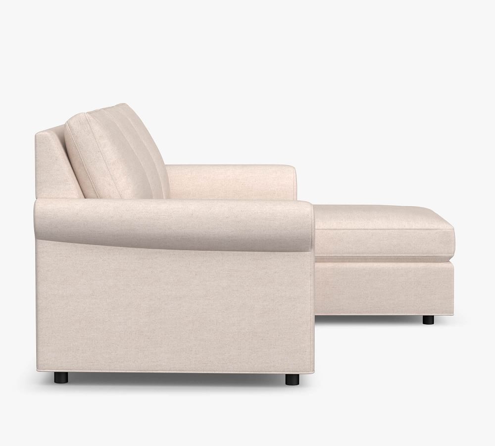 Sanford Roll Arm Upholstered Sofa with Chaise Sectional Pottery Barn