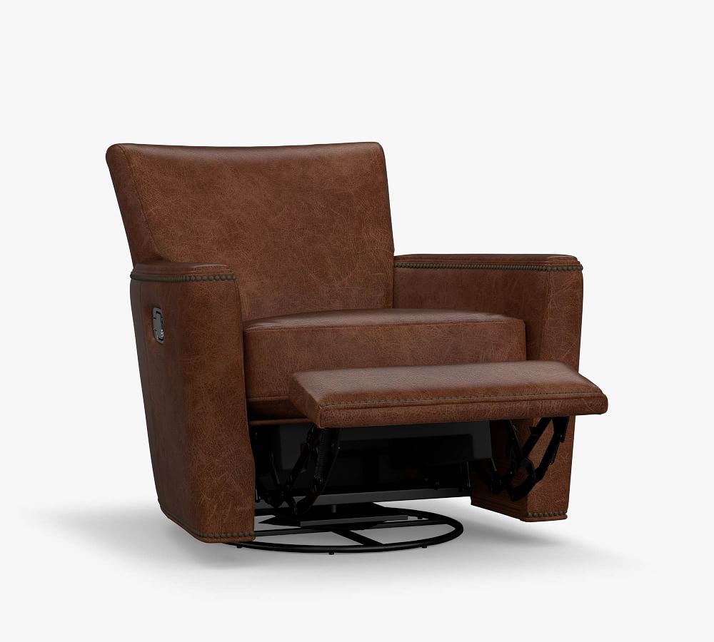 Pottery Barn Irving Leather Recliner