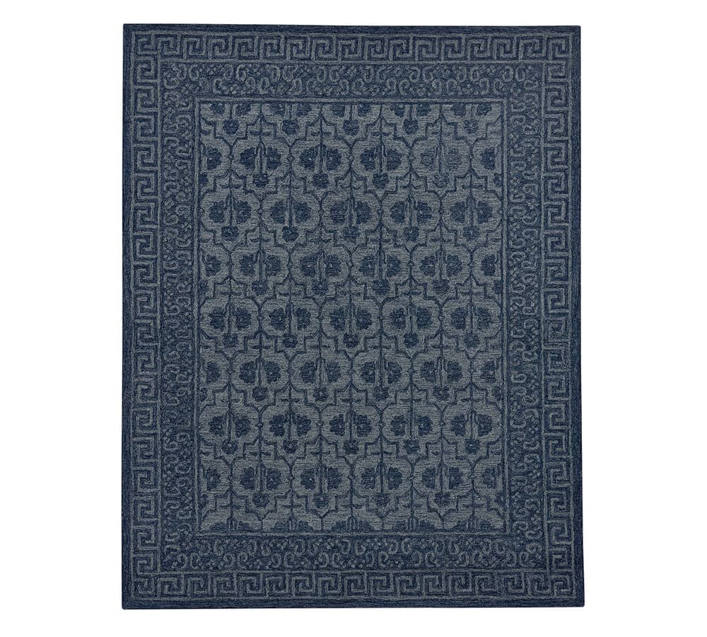 Braylin HandTufted Wool Rug Blue Pottery Barn