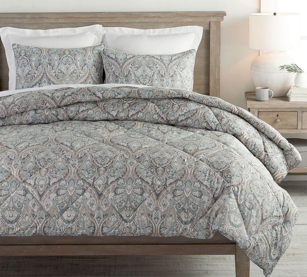 pottery barn mackenna duvet blue