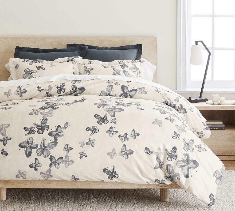 white butterfly duvet cover