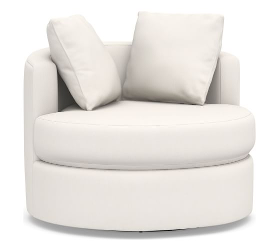 pottery barn balboa swivel chair