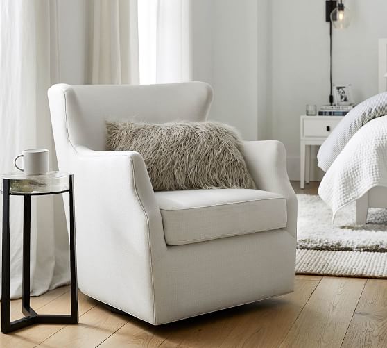 pottery barn soma swivel chair