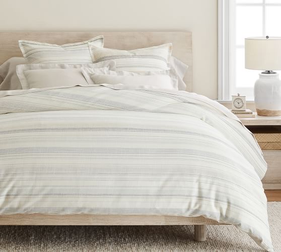 clayton striped duvet