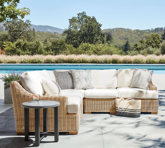 all weather wicker outdoor sectional