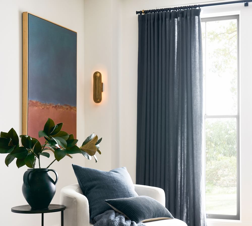 Belgian Flax Linen Curtain | Pottery Barn