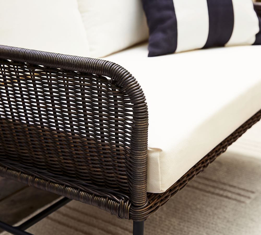 Tulum AllWeather Wicker 47" Patio Loveseat Pottery Barn