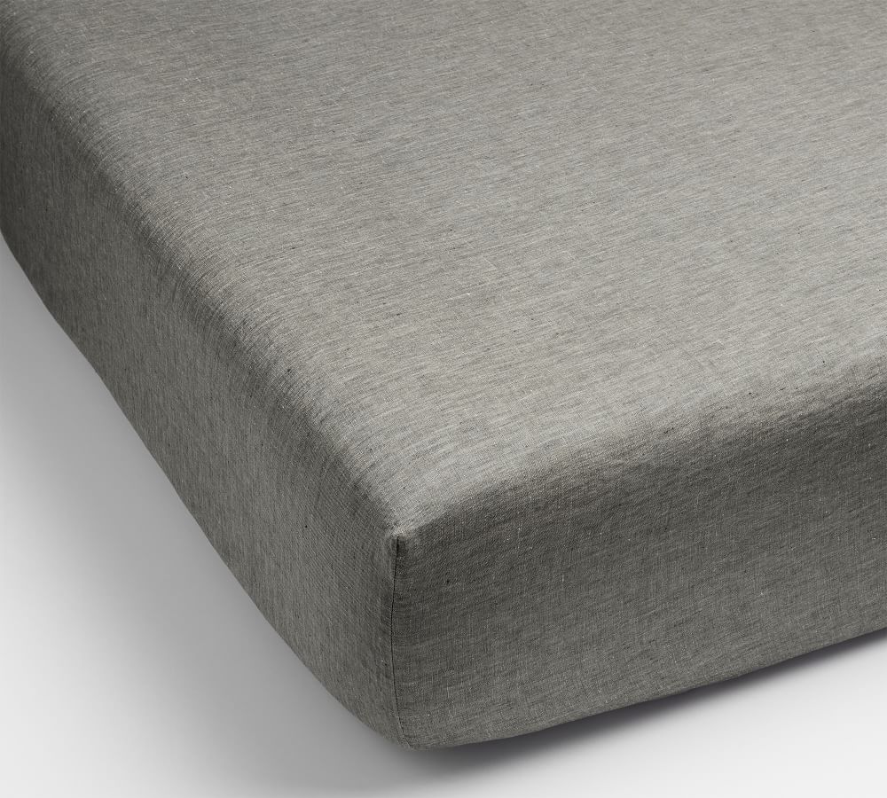 Belgian Flax Linen Fitted Sheet | Pottery Barn