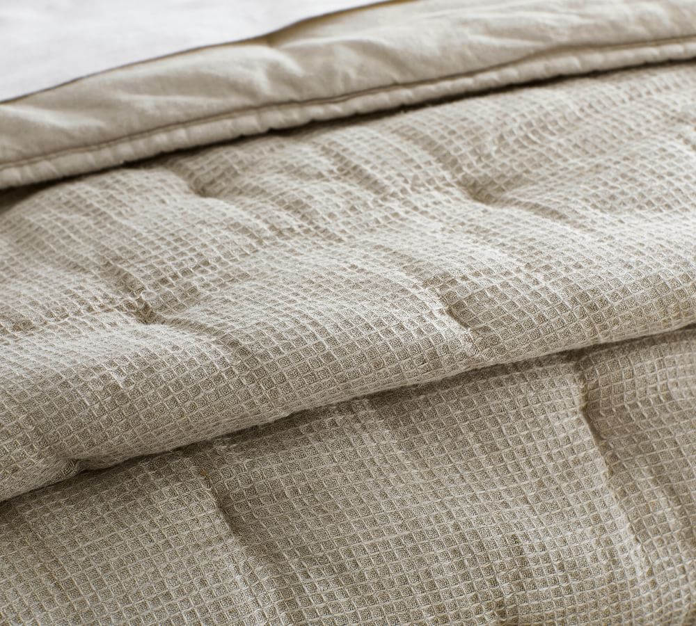Belgian Flax Linen Waffle Quilt Pottery Barn