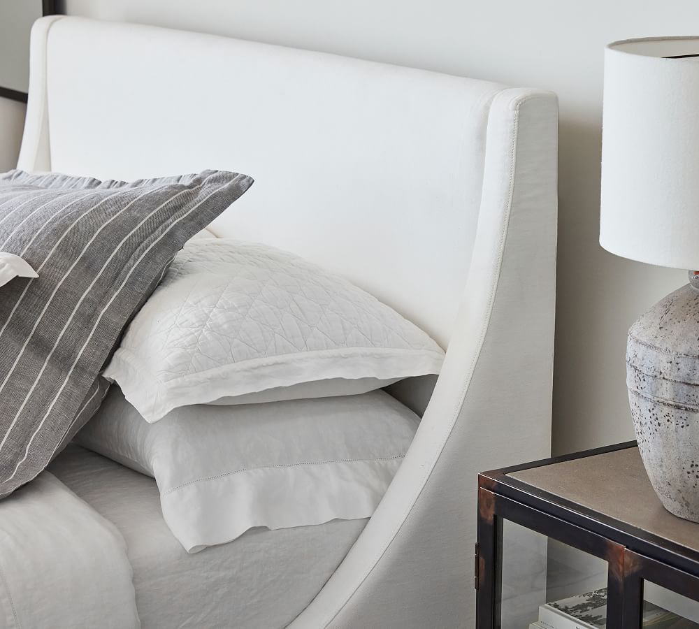 York Upholstered Storage Platform Bed Pottery Barn