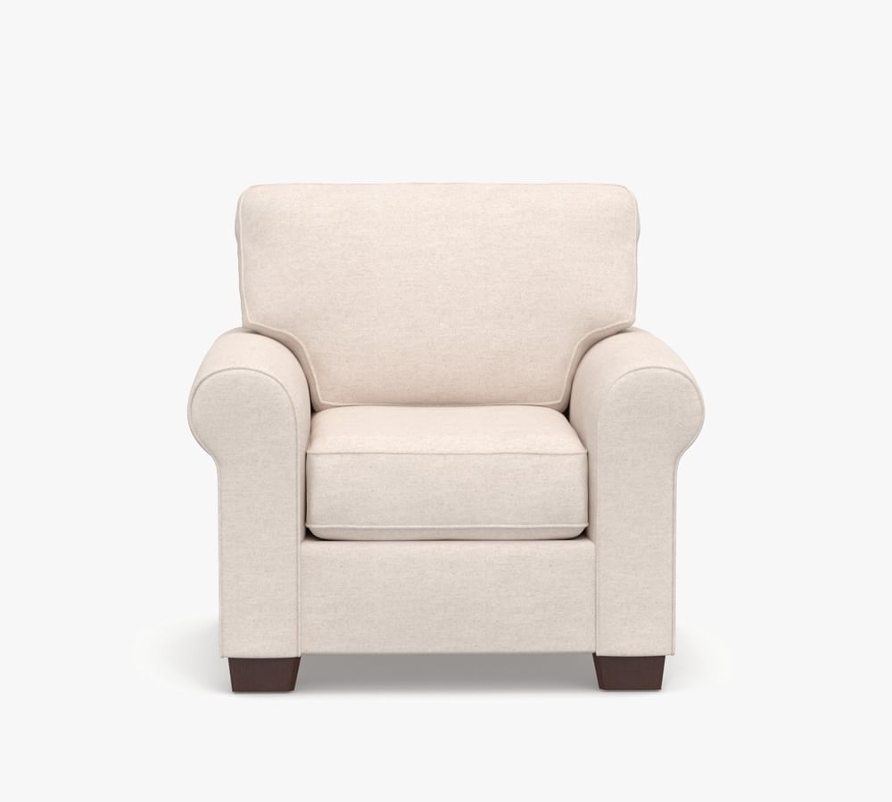 Buchanan Roll Arm Upholstered Armchair | Pottery Barn