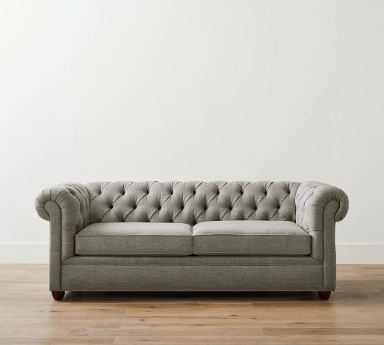 Chesterfield Fabric Sofa Pottery Barn, Upholstered Sofas And Loveseats