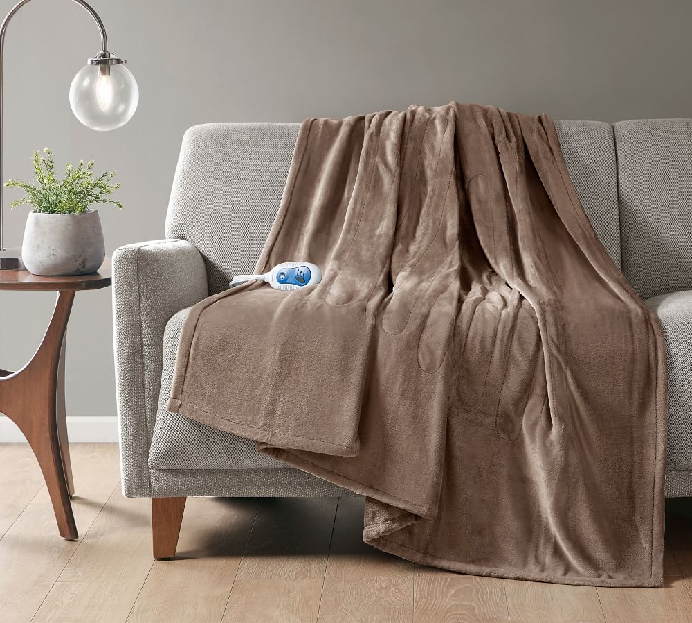 Beautyrest® Heated Plush Throw Pottery Barn