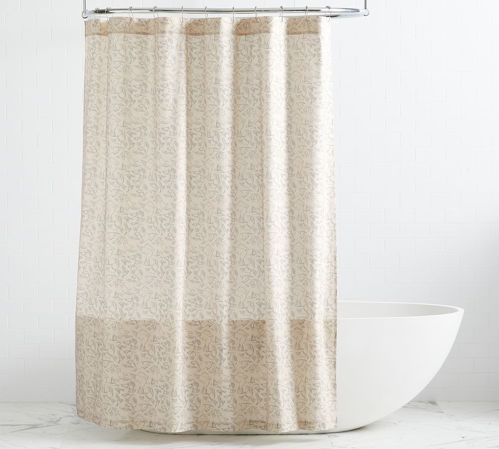 Birds on a Line Shower Curtain | Pottery Barn