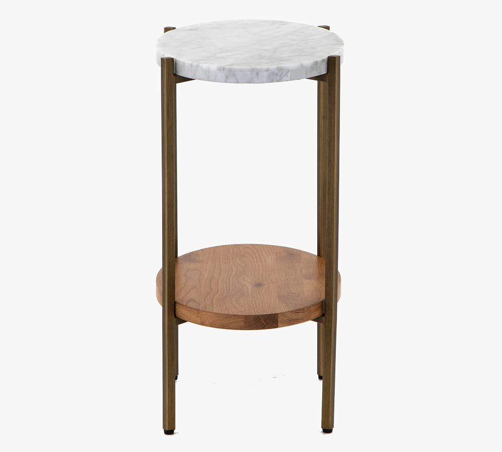 Modern 20" Oval Marble Side Table Pottery Barn