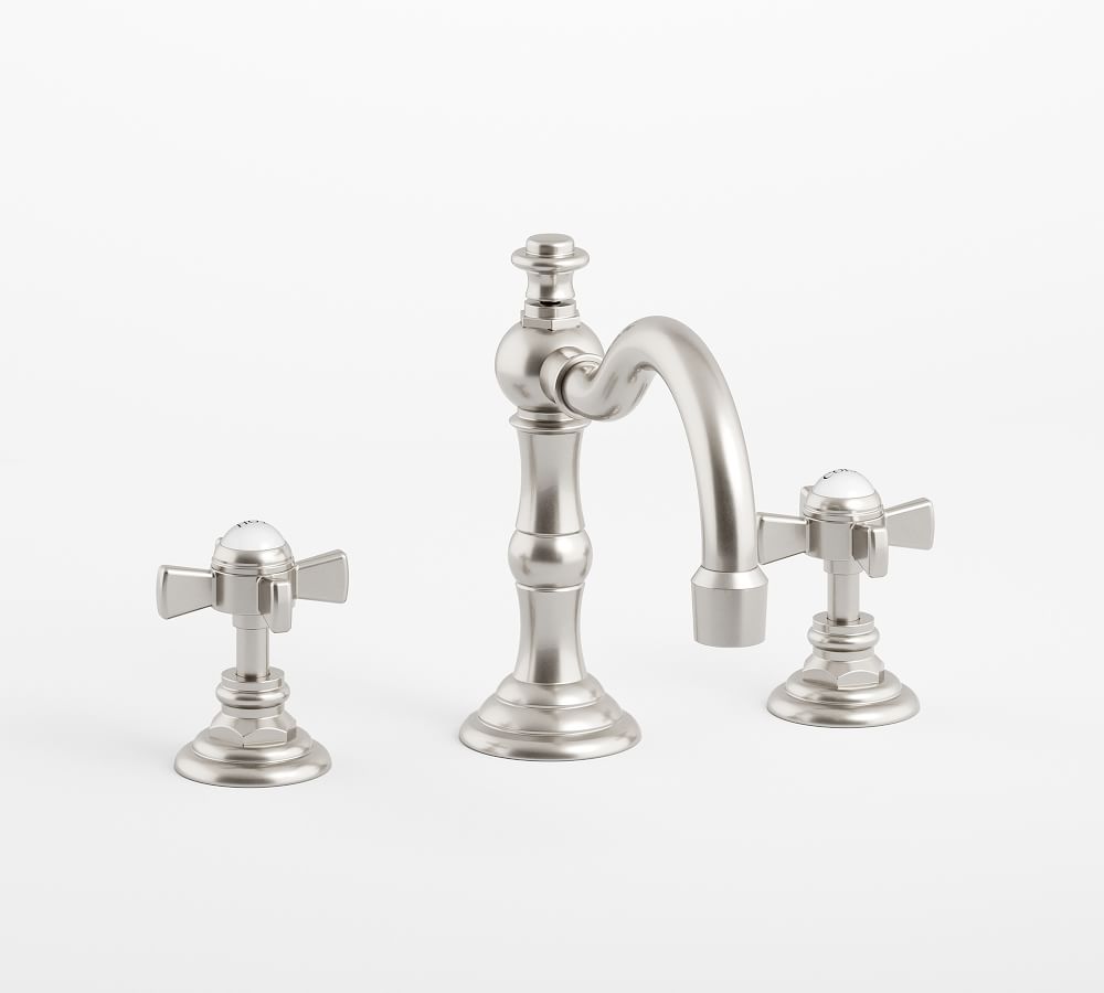 Mercer Cross Handle Widespread Bathroom Sink Faucet Pottery Barn