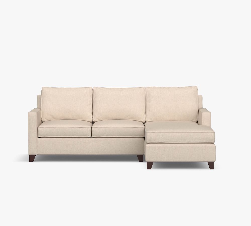 Cameron Square Arm Upholstered Sofa with Reversible Chaise Sectional