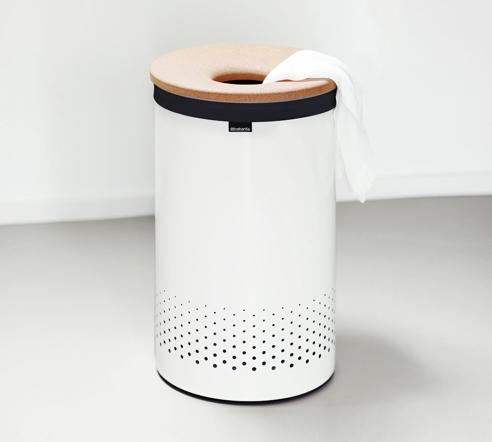 Brabantia 16 Gallon Laundry Bin with Cork Lid Pottery Barn