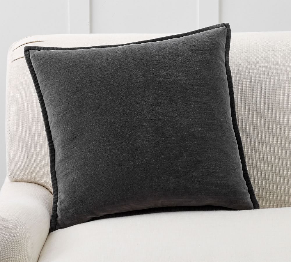 Washed Velvet Pillow Covers Pottery Barn