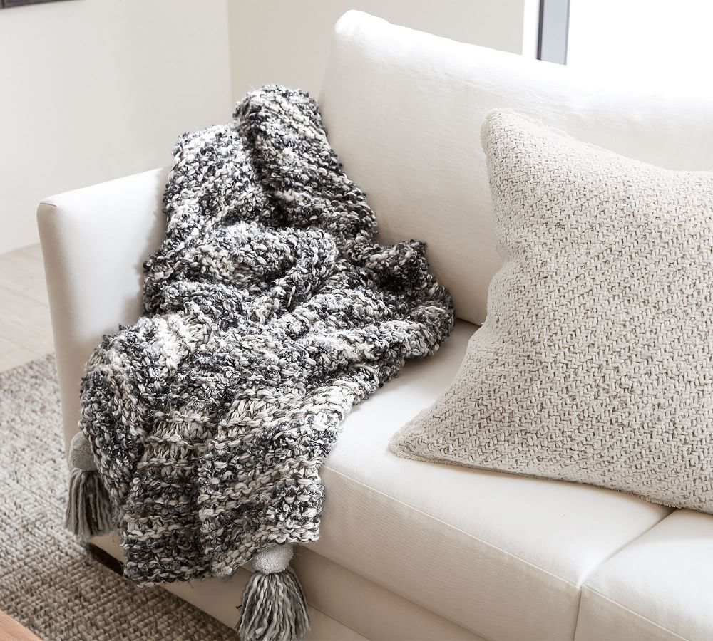 Kline Chunky Knit Throw Pottery Barn