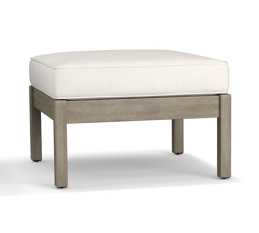 Chatham FSC® Mahogany Square Ottoman Pottery Barn