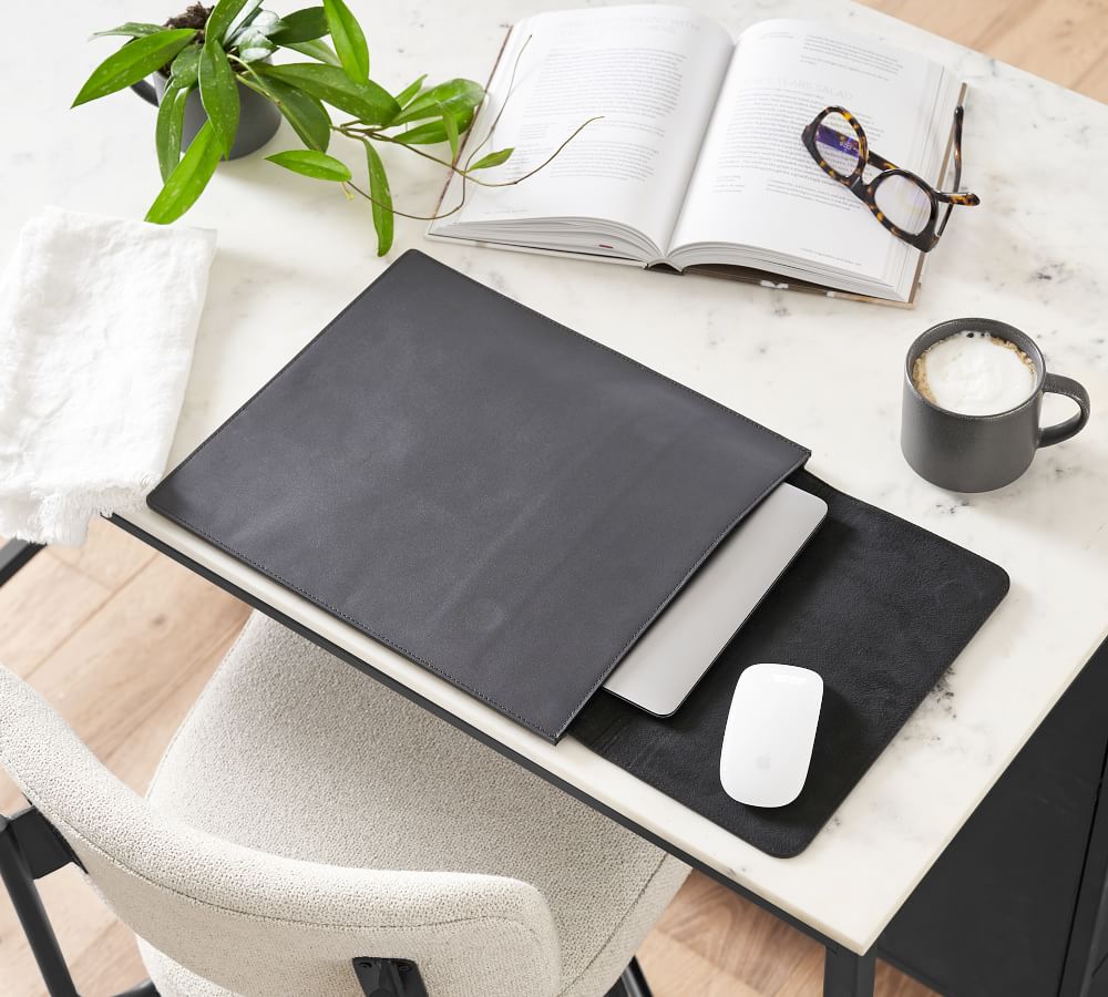 Classic Leather Desk Accessories Collection Pottery Barn