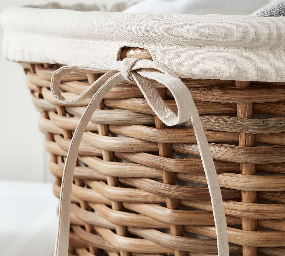 Aubrey Woven Laundry Basket Natural Pottery Barn
