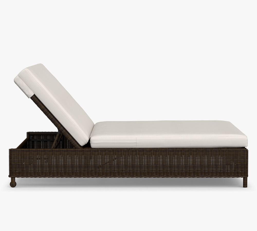 Torrey AllWeather Wicker Double Chaise Lounge Pottery Barn